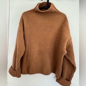Women's Wool Camel Turtleneck Sweater